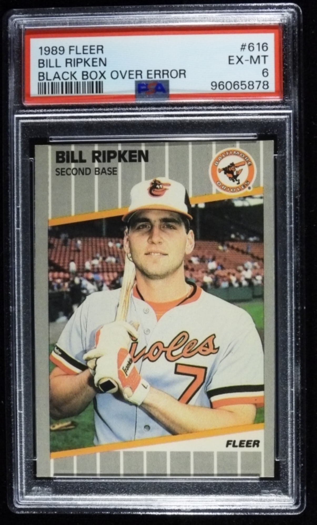 1989 Fleer Bill Ripken Error Card PSA 6