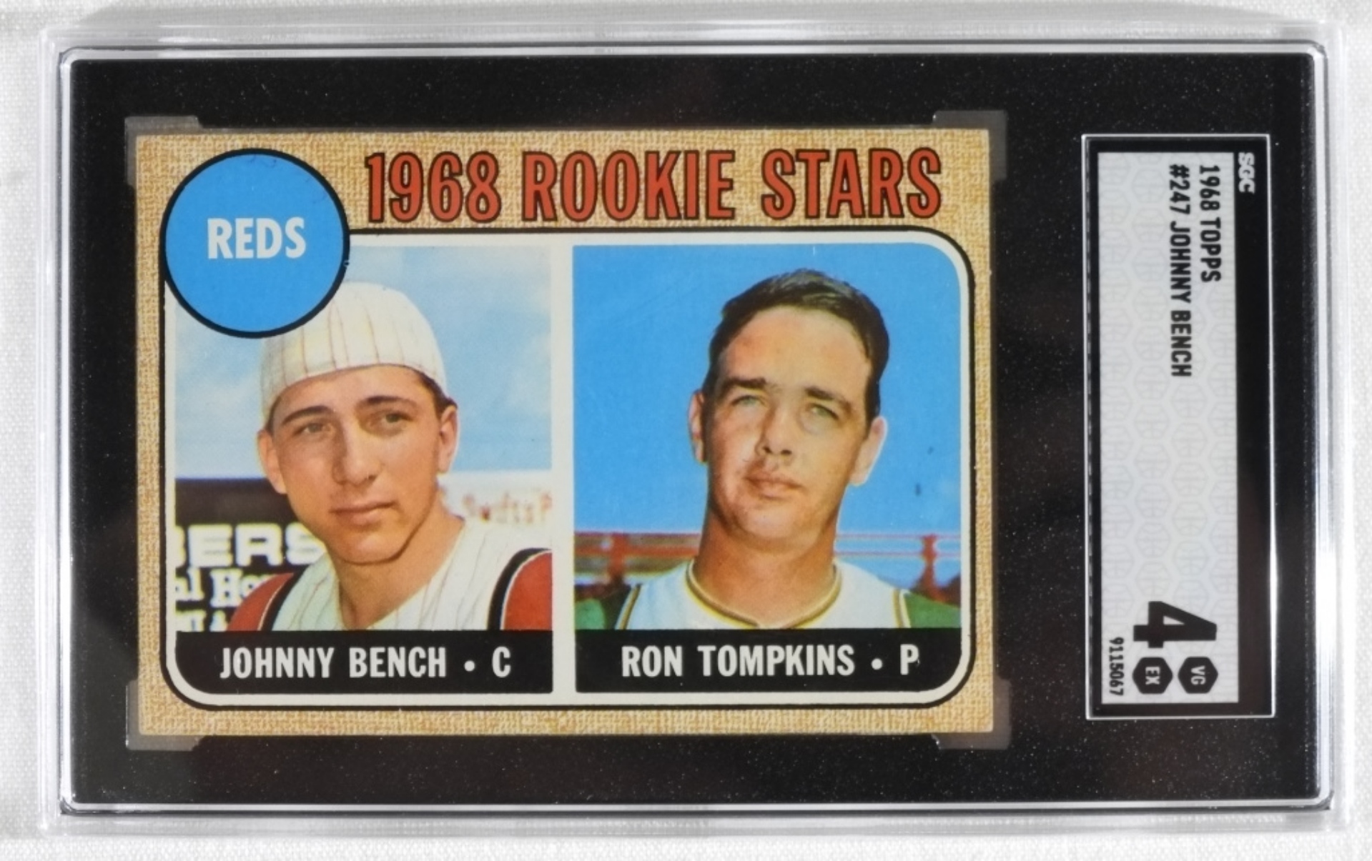 1968 Topps Johnny Bench Rookie SGC 4