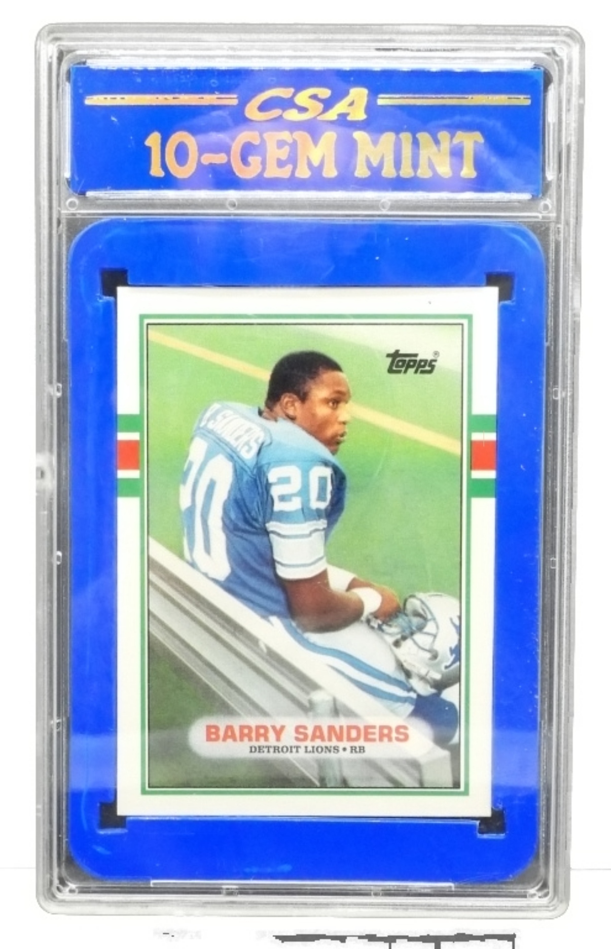 1989 Topps Barry Sanders Rookie CSA 10