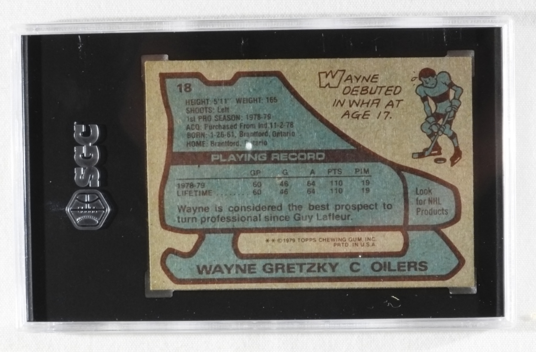1978-80 TOPPS #18 Wayne Gretzky Rookie SGC