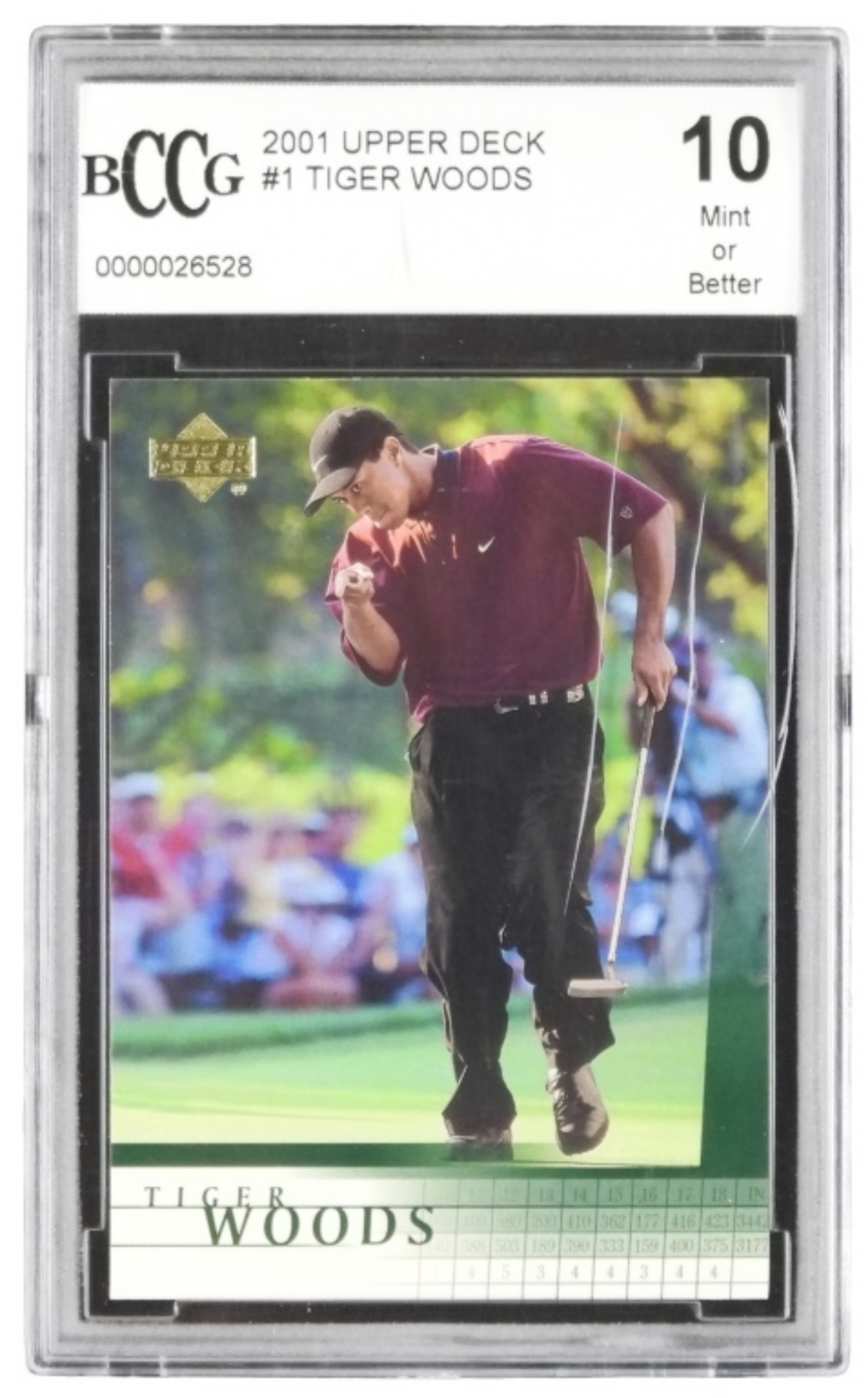 2001 Upper Deck #1 Tiger Woods BCCG 10