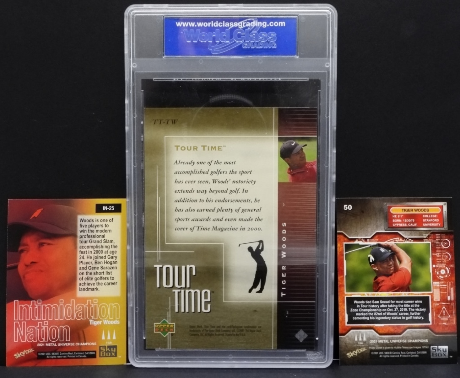2001 Upper Deck Tour Time Tiger Woods #TT-TW Card