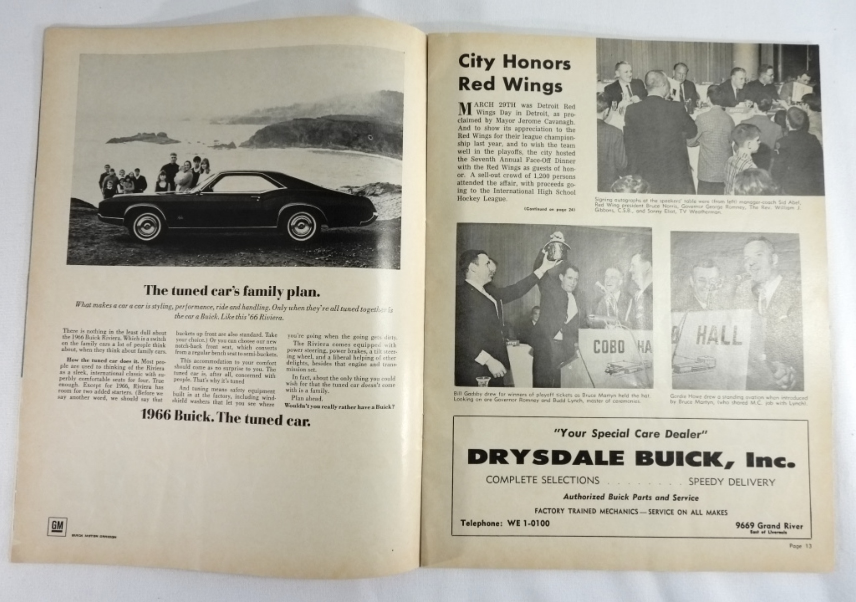 1966 Detroit Red Wings Magazine