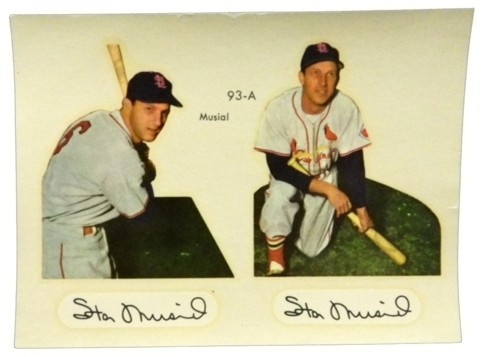 1952 Stan Musial Star-Cal Decals Code 93-A