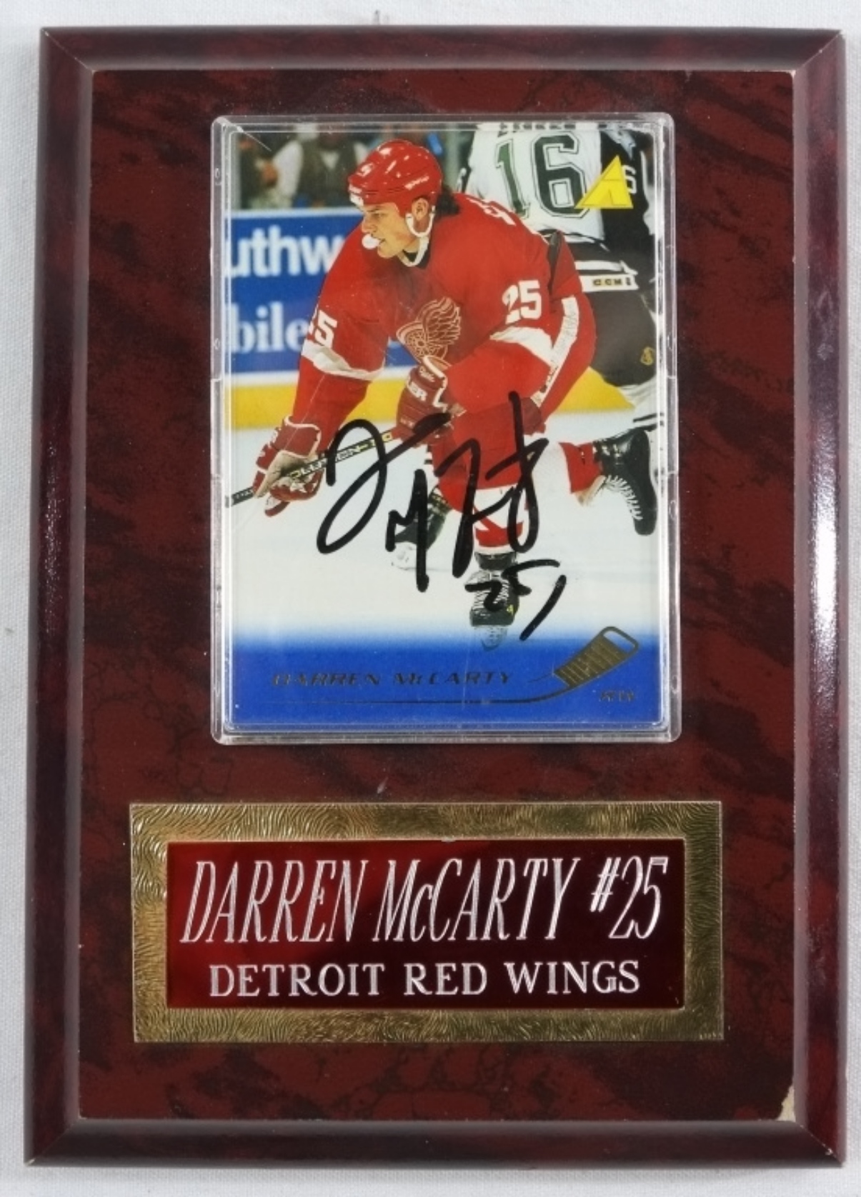 Signed Darren McCarty Card & Plaque