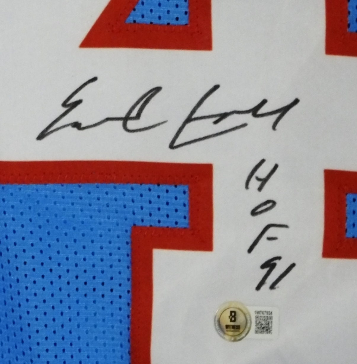 Earl Campbell Signed Jersey #34 Beckett