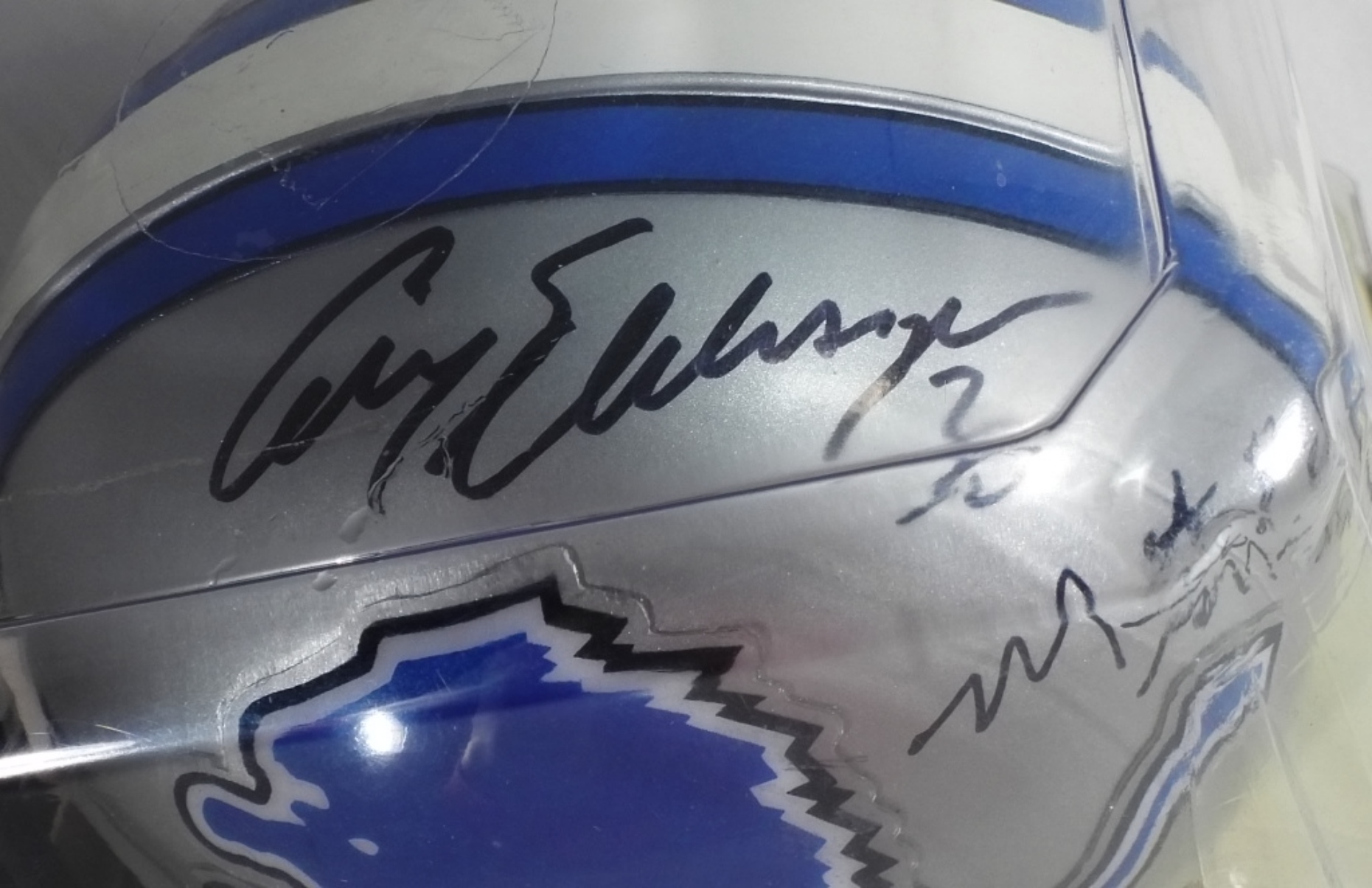 Detroit Lions Mini Helmet (3) Autograph's