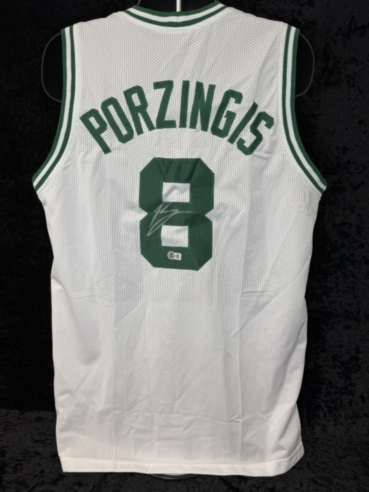 Boston Celtics Porzingis Signed Jersey Beckett