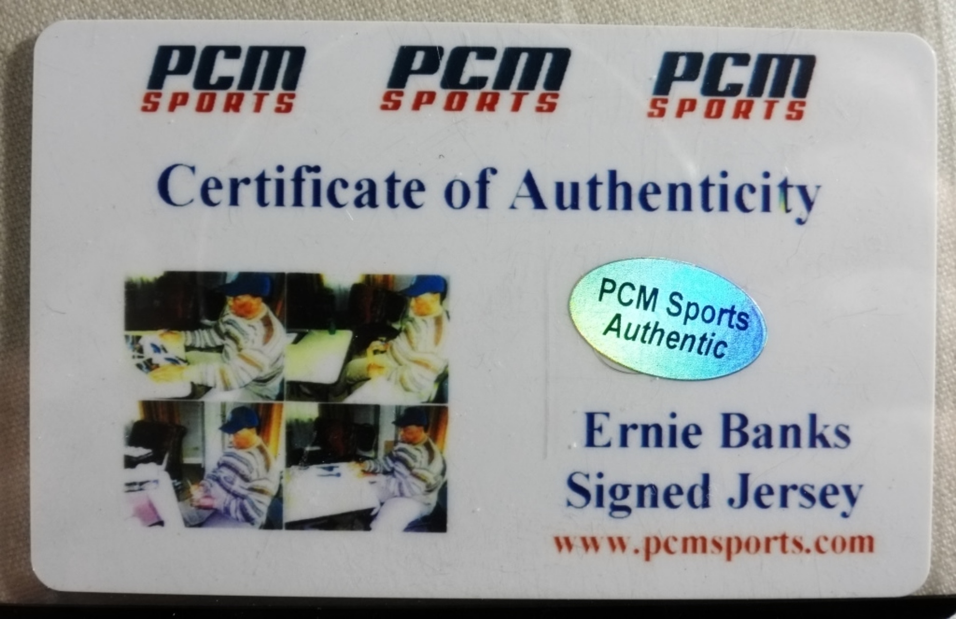 Ernie Banks Autograph Cubs Mitchell & Ness #14
