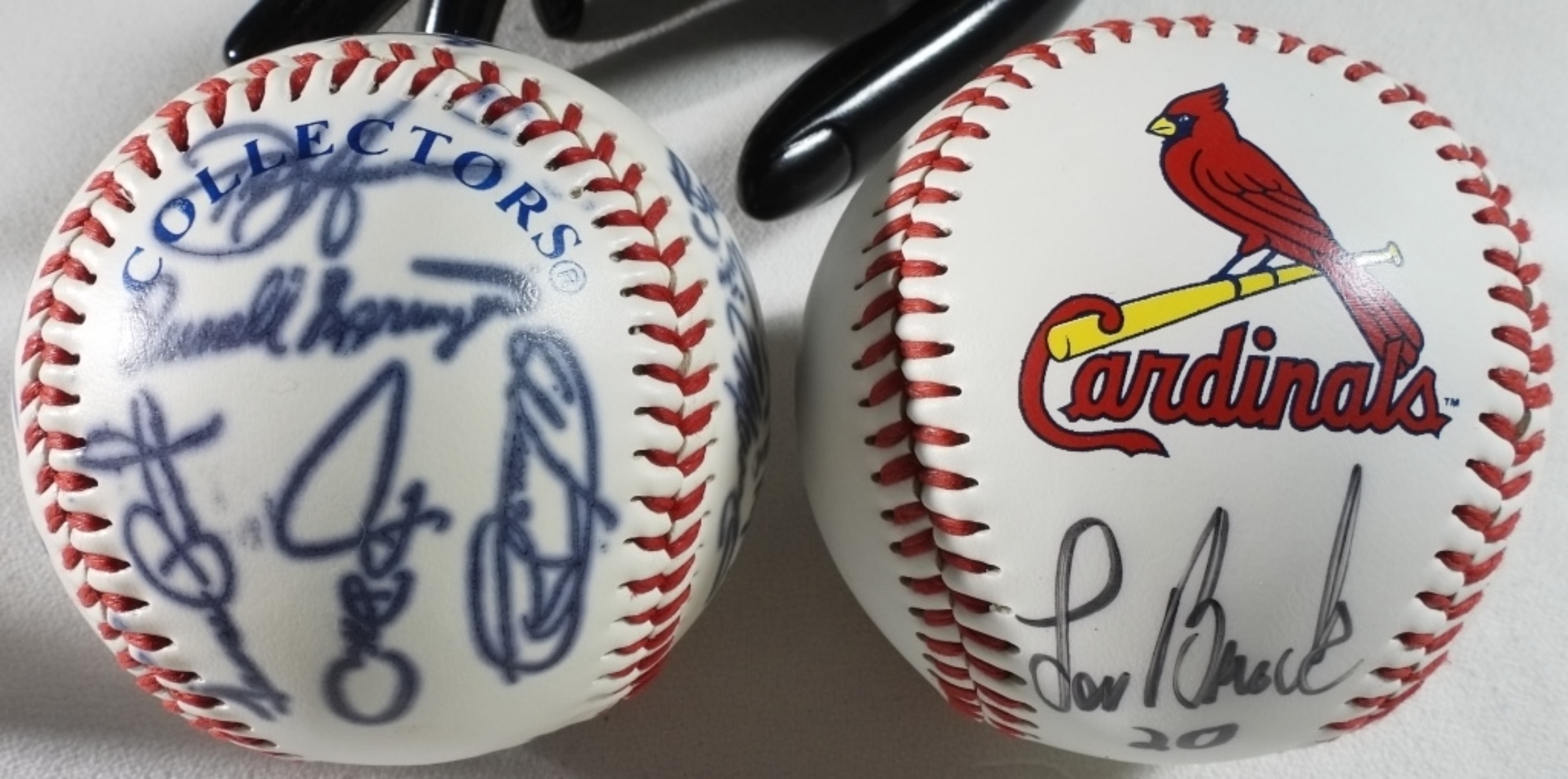 Cardinals Multi-Signed Baseballs w/Lou Brock