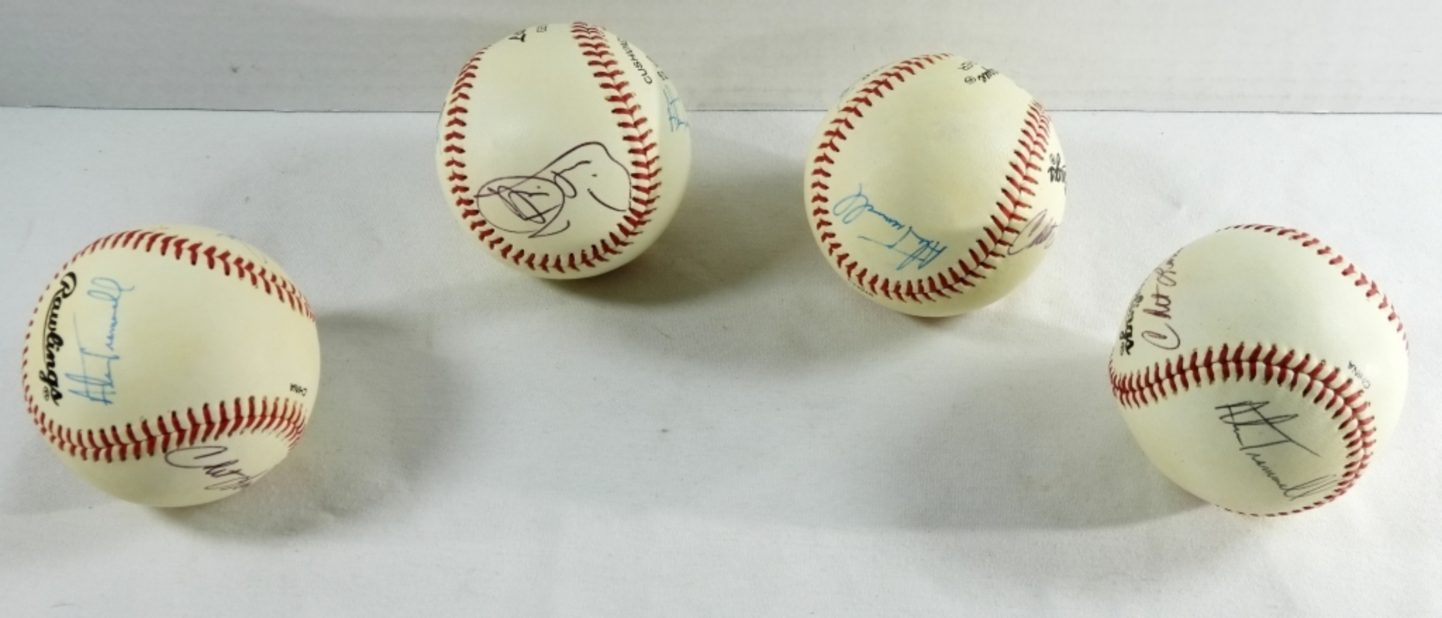 (4) Signed Baseballs w/Alan Trammel