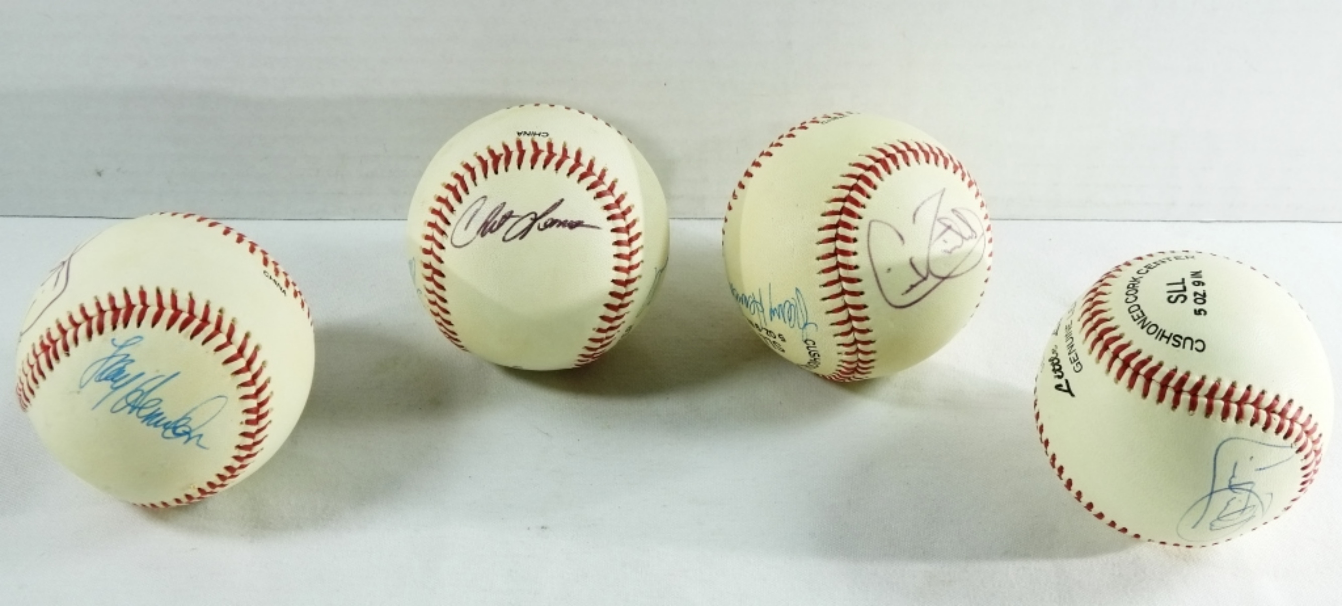 (4) Signed Baseballs w/Alan Trammel