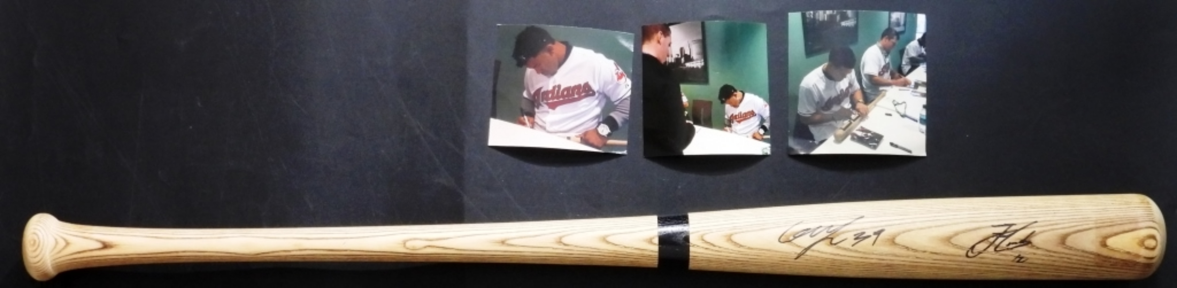 Cleveland Indians Autograph Baseball Bat