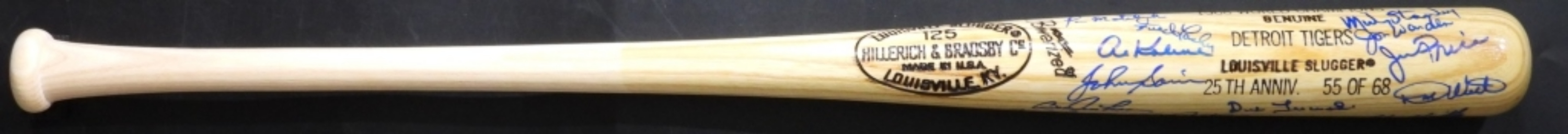 1968 World Series Champs Detroit Tigers Signed Bat