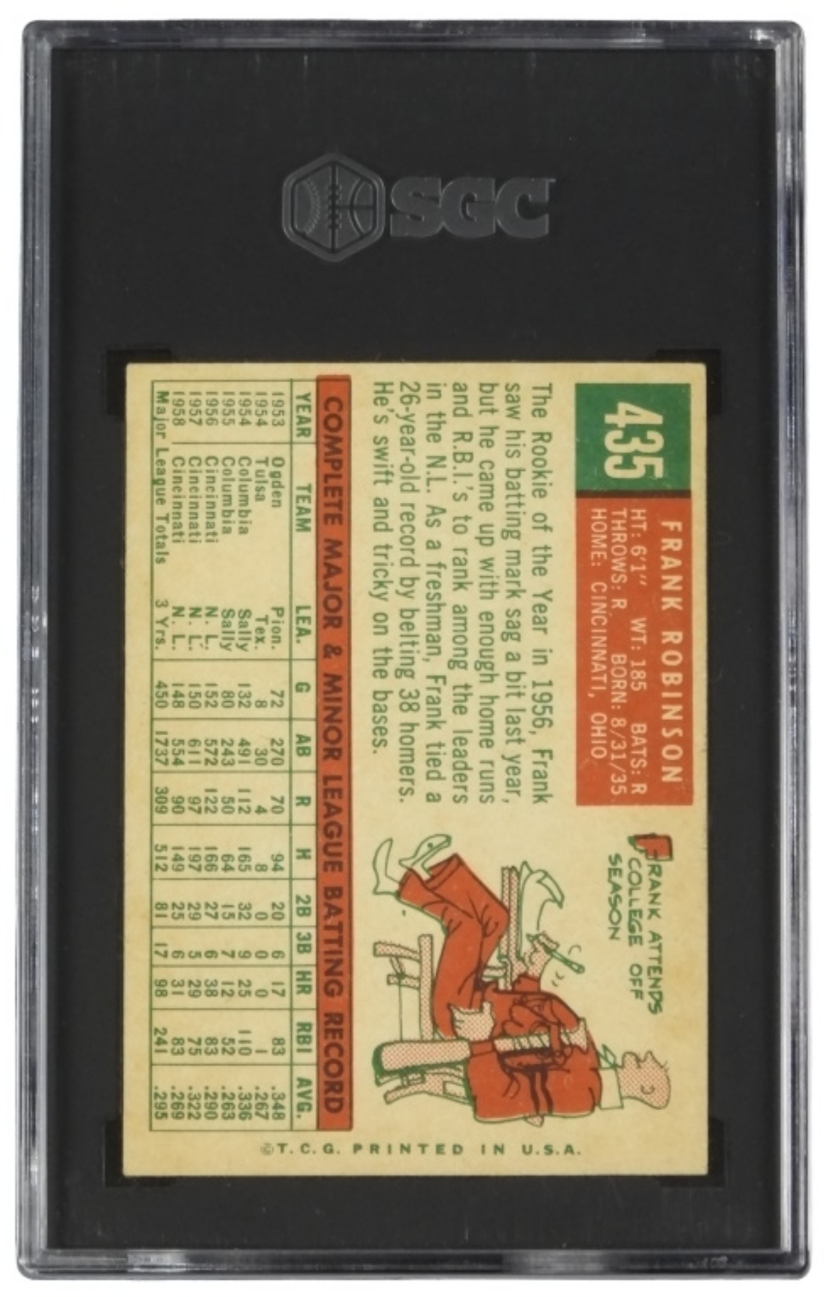 1959 Topps Frank Robinson SGC 5
