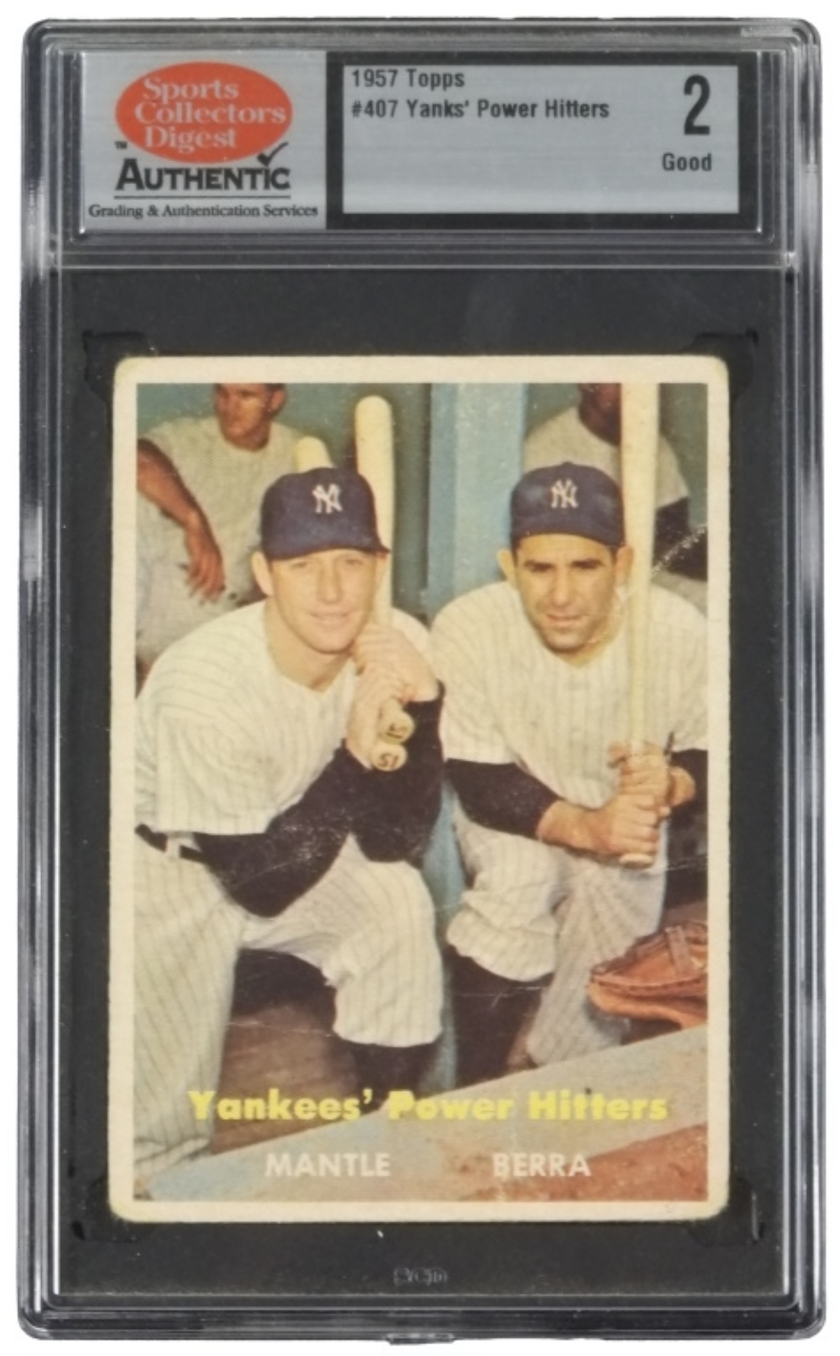 1957 Topps Yankees' Power Hitters SCD 2