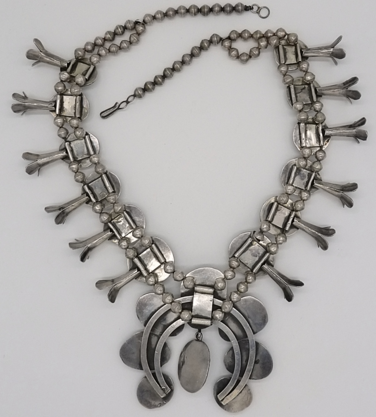 Sterling & Turquoise Squash Blossom Necklace