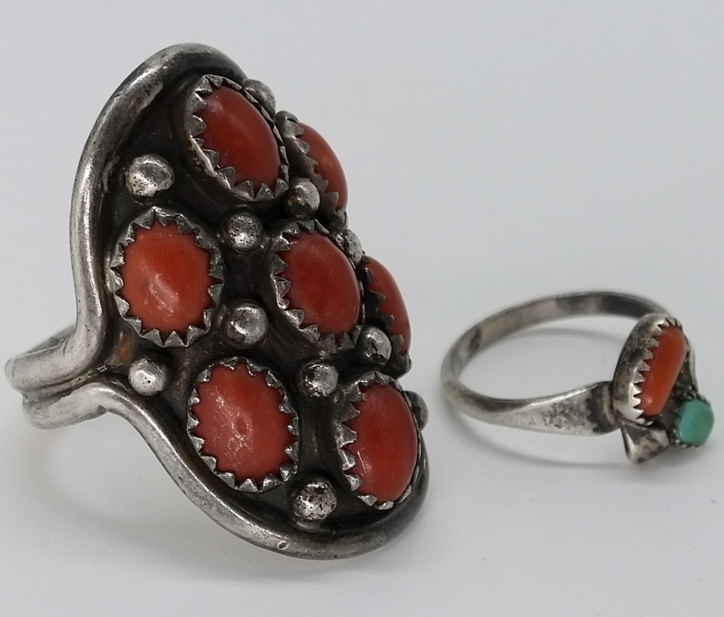 Vintage Sterling Turquoise & Coral Jewelry