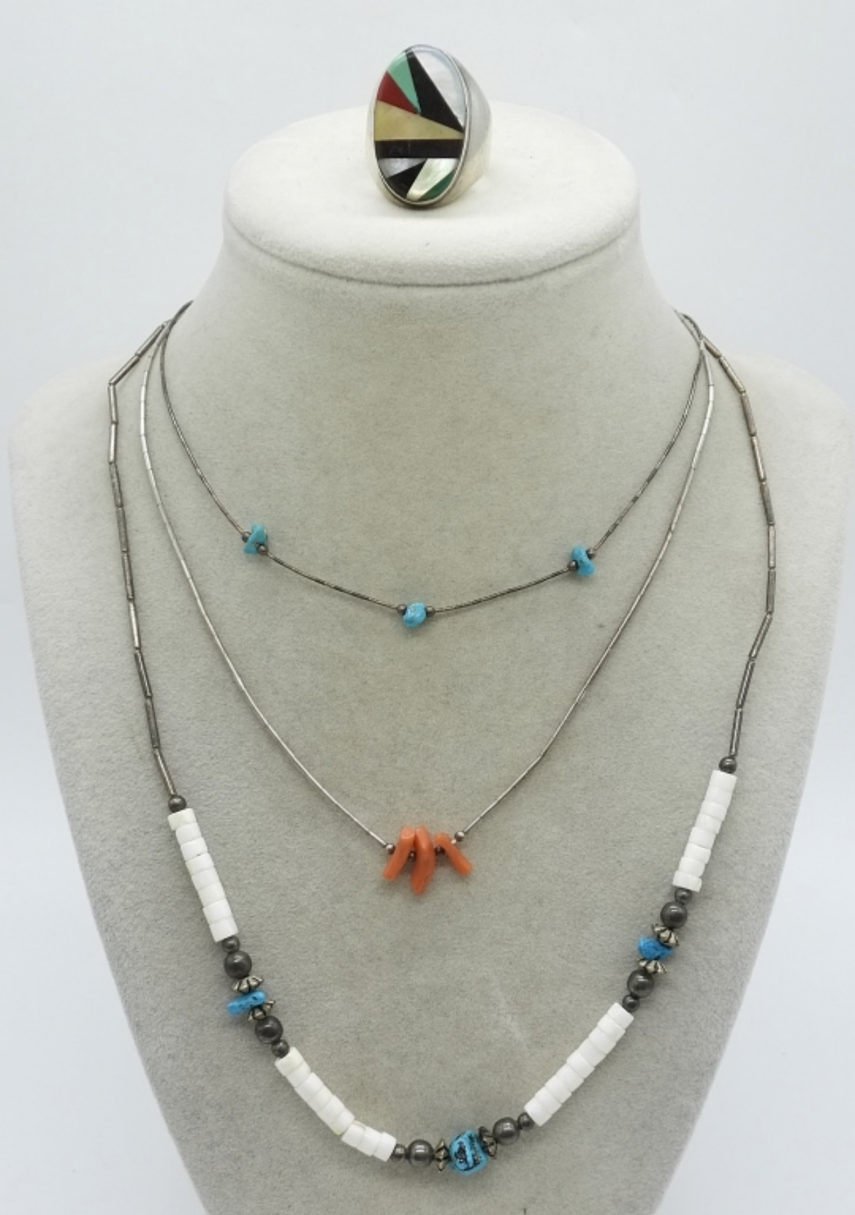 Zuni Style Sterling Jewelry Lot