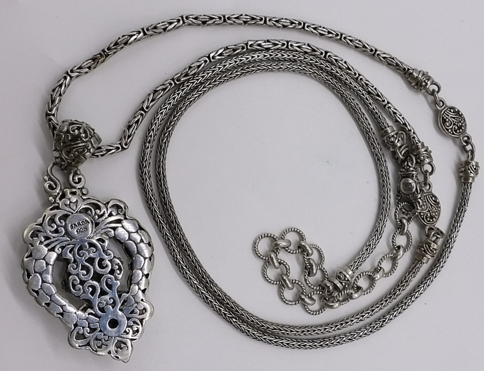 Sarda Sterling Heart Pendant Necklace