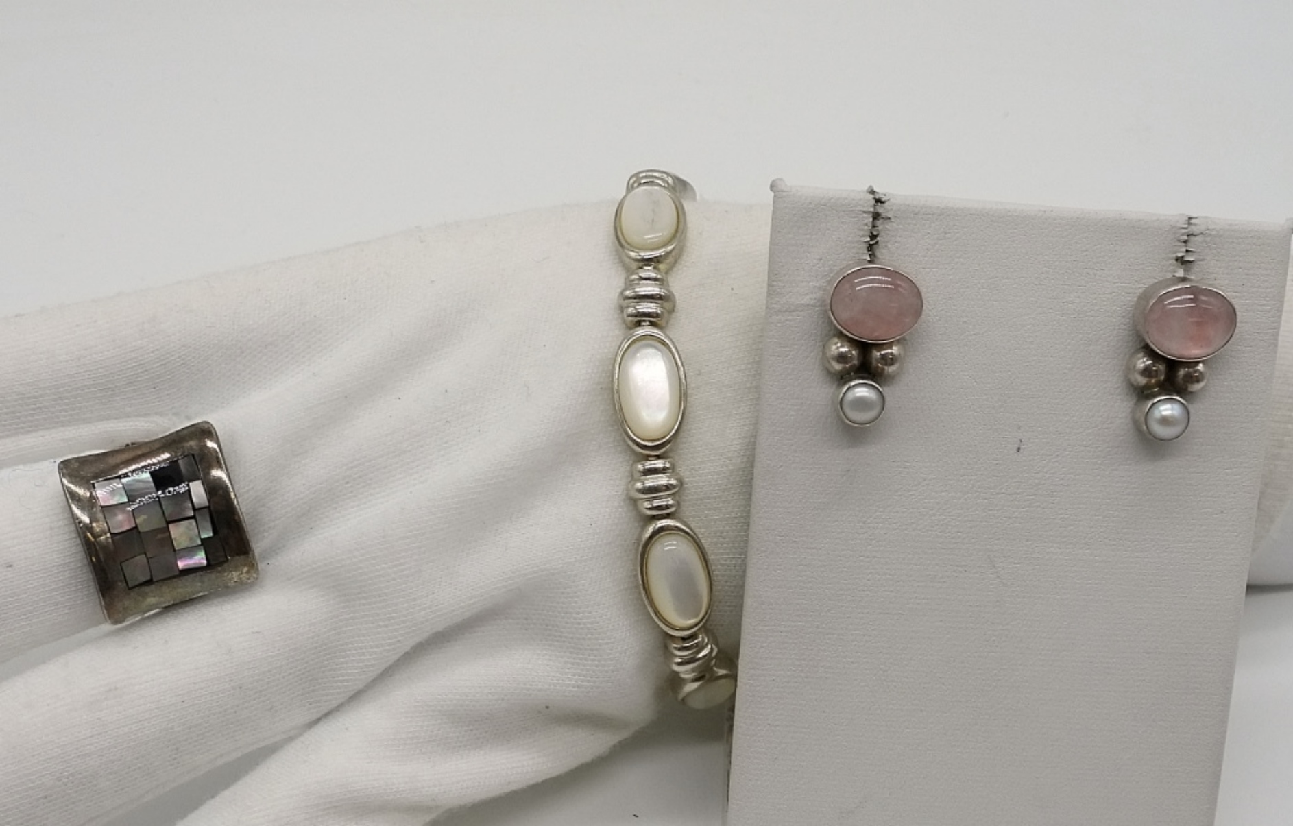 Sterling Silver Mother of Pearl & Abalone Pieces