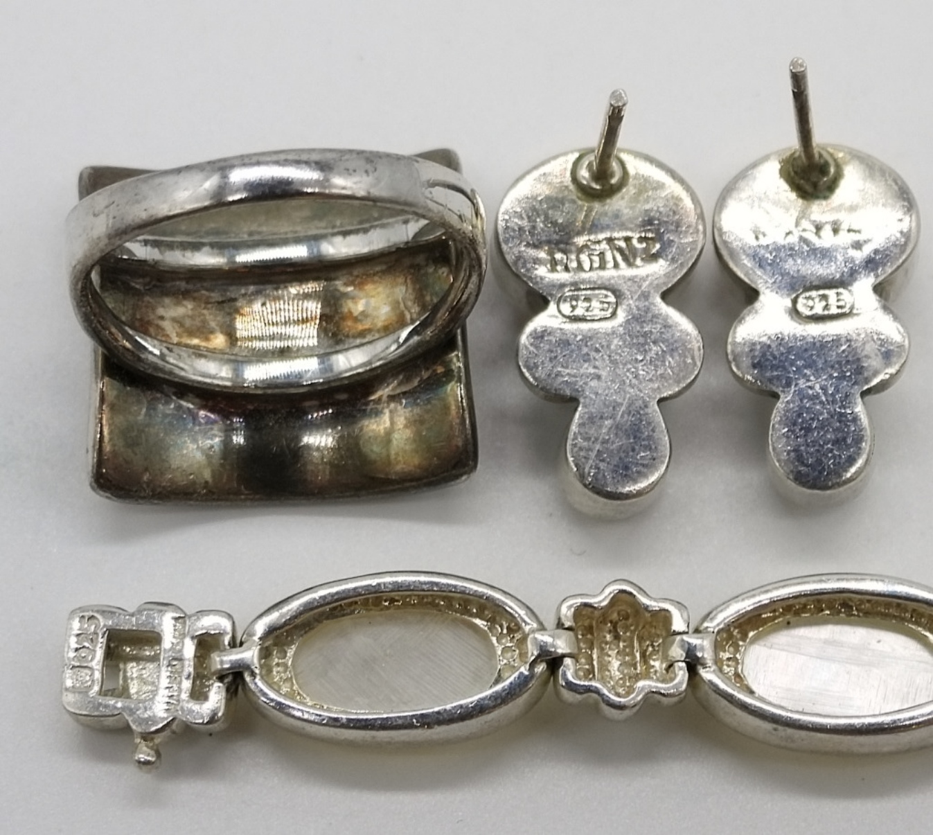 Sterling Silver Mother of Pearl & Abalone Pieces