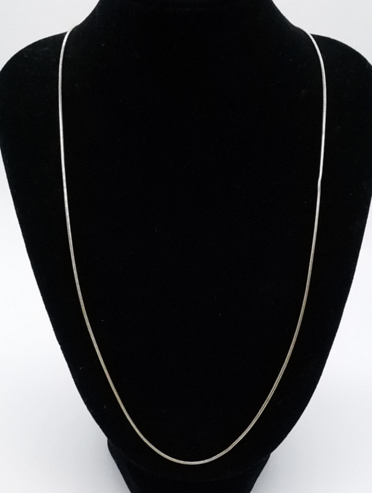 14K White Gold Snake Chain Necklace 21"