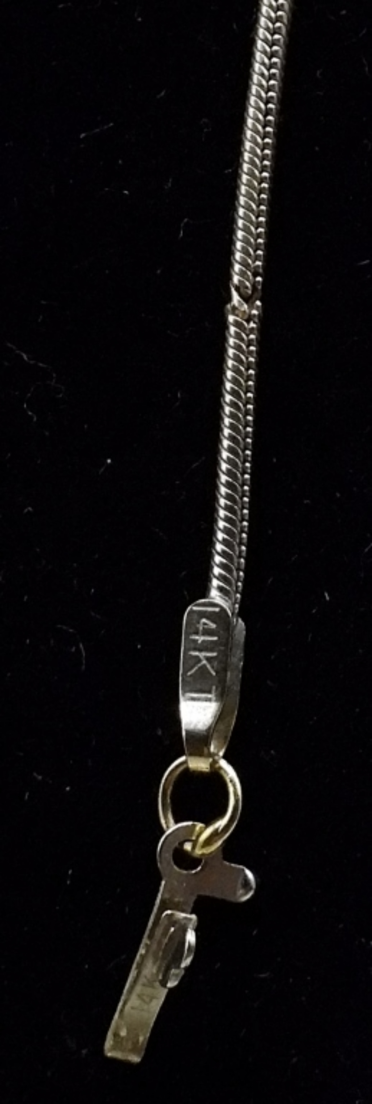 14K White Gold Snake Chain Necklace 21"