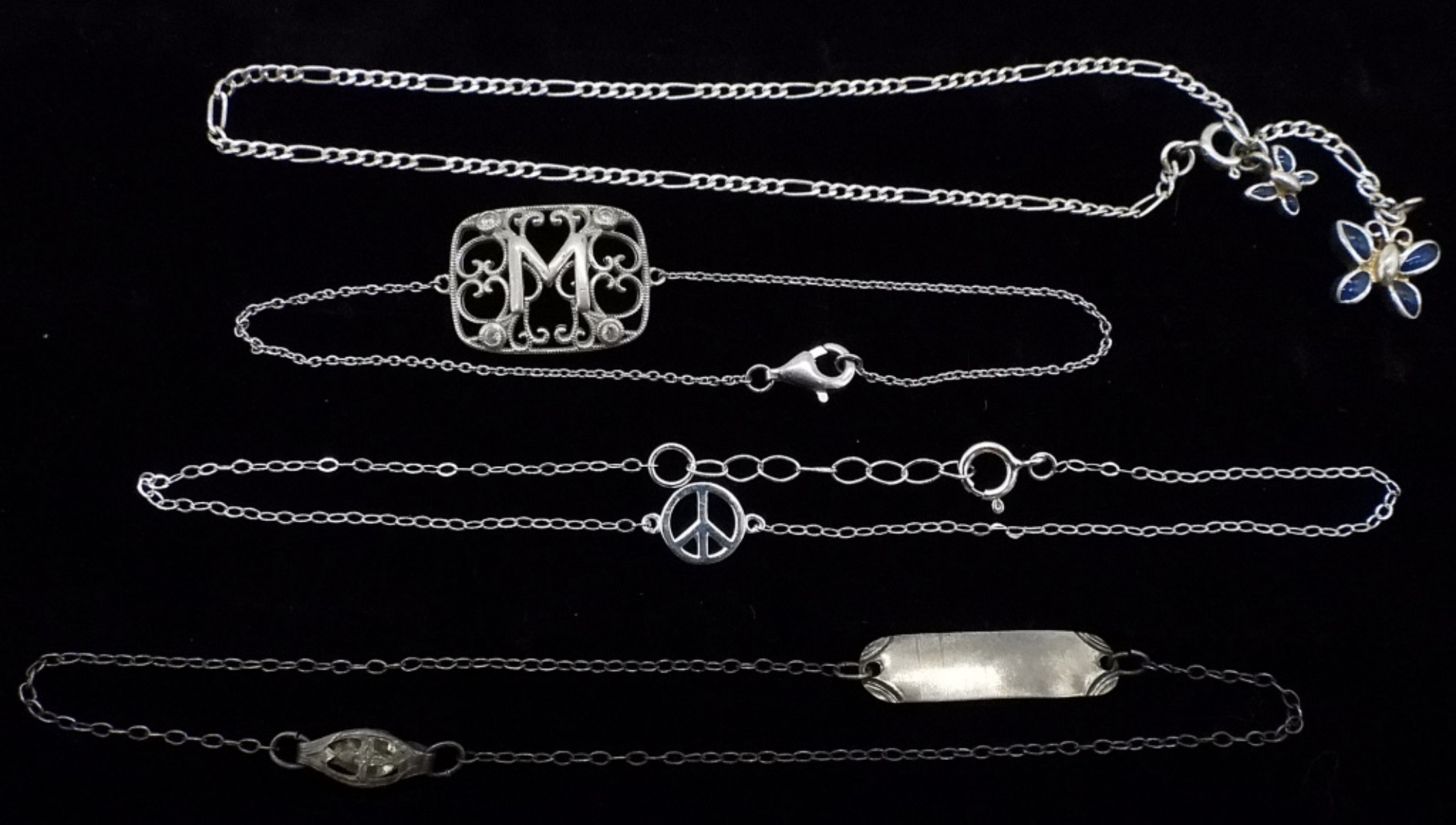 4 Sterling Anklets / Bracelets