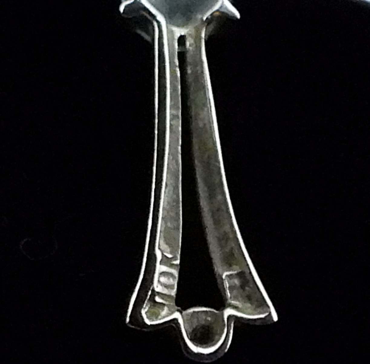 10K White Gold Cross Pendant, Aquamarine
