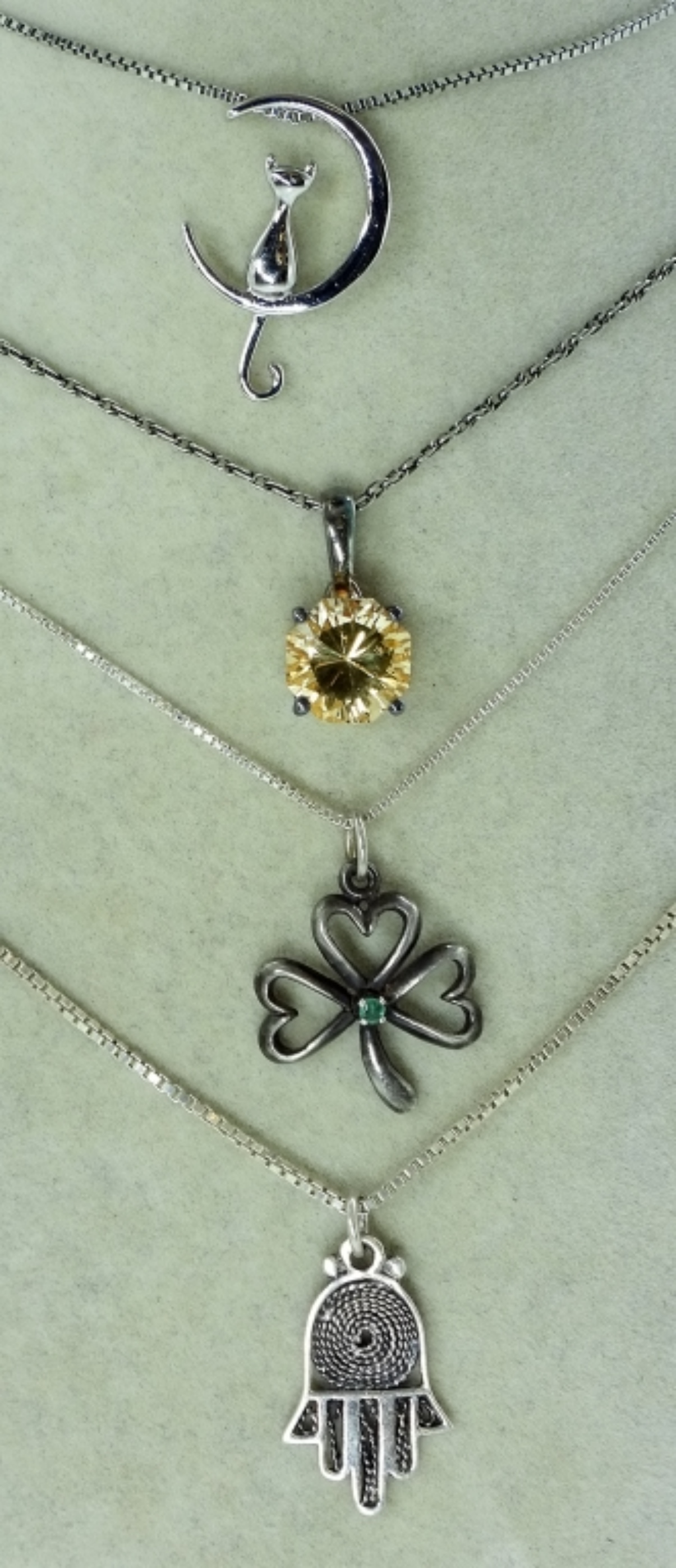 Sterling Multi-Stone Necklaces, Ring & Earrings