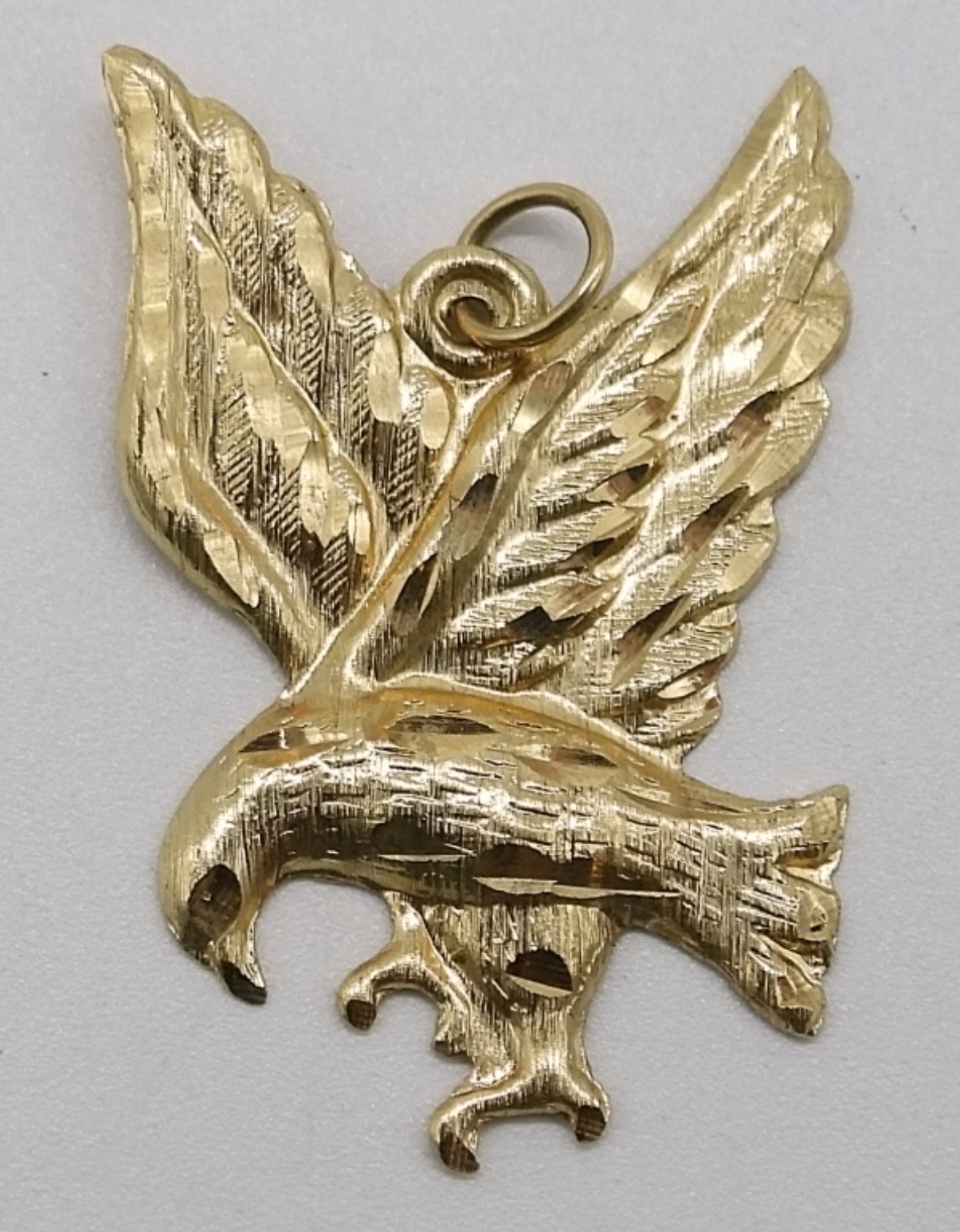 14K Yellow Gold Eagle Pendant