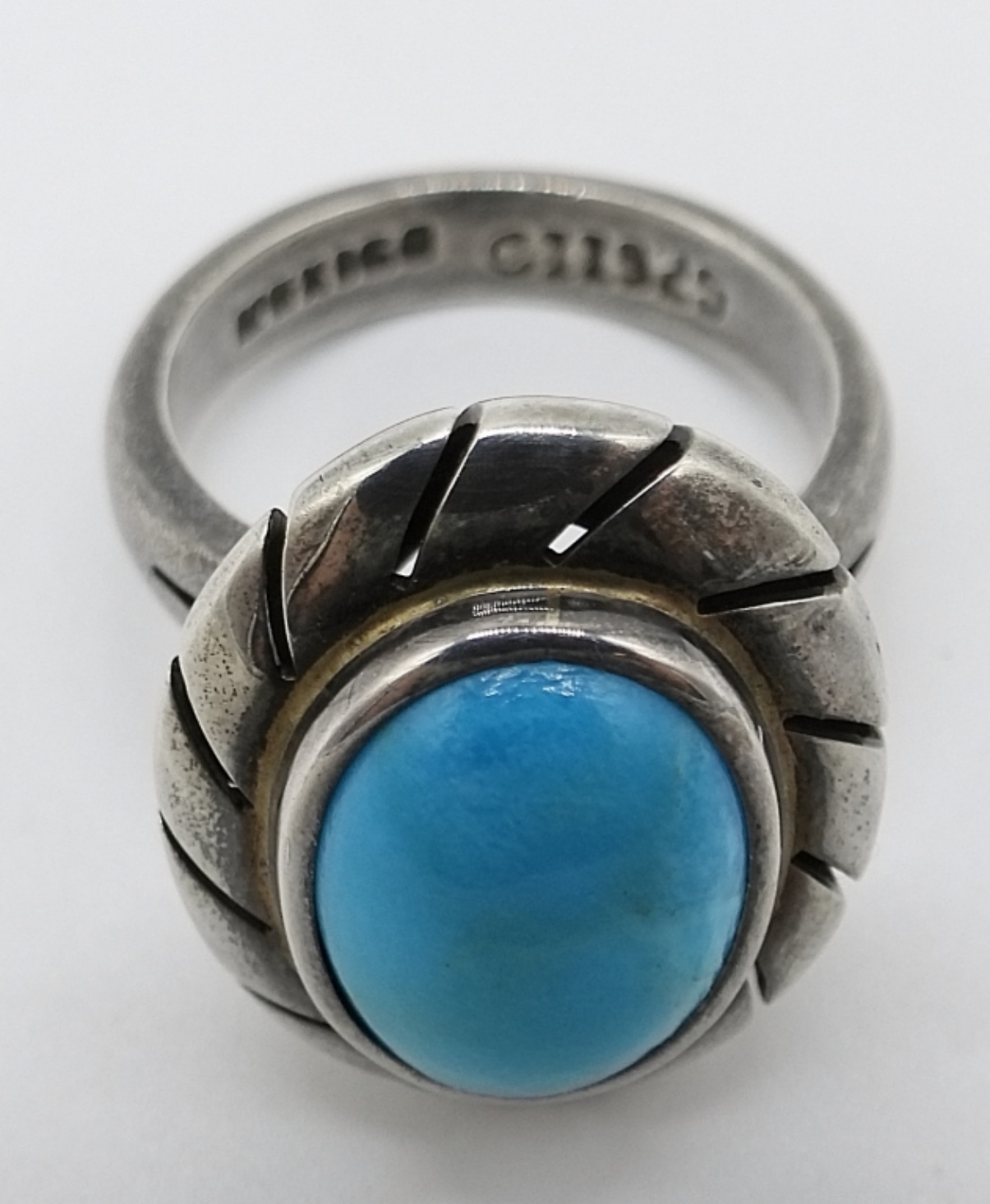 Mexico Sterling Turquoise Ring & Bangle Bracelets