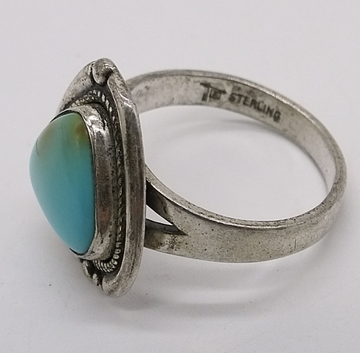 Sterling Turquoise Ring Lot &Zuni Pin