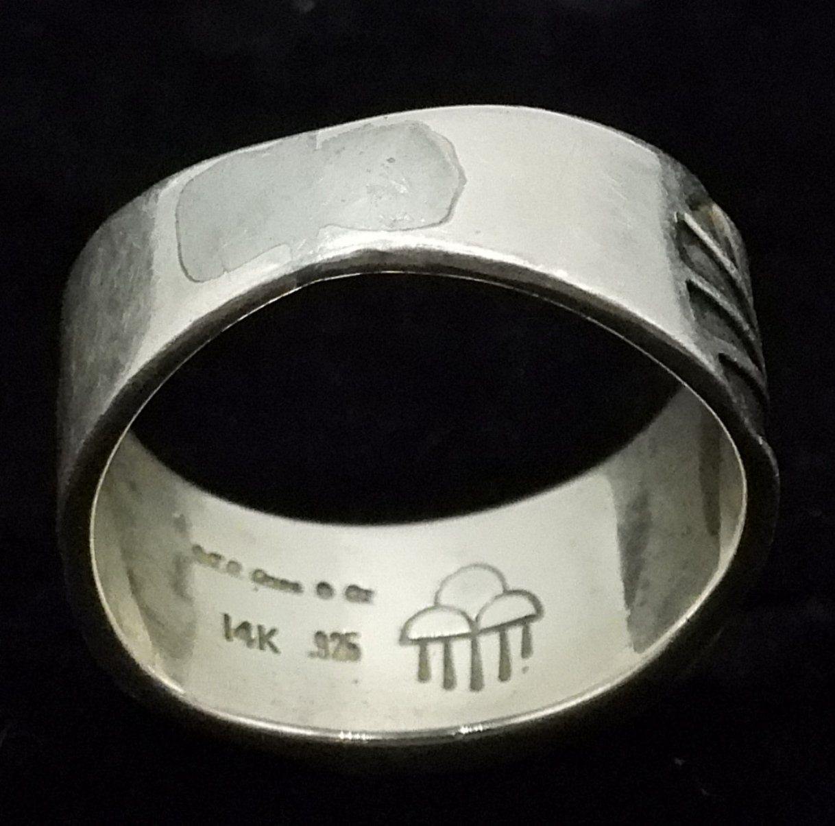 Sterling Silver Ring Lot, 3 Pieces, Gold Accents