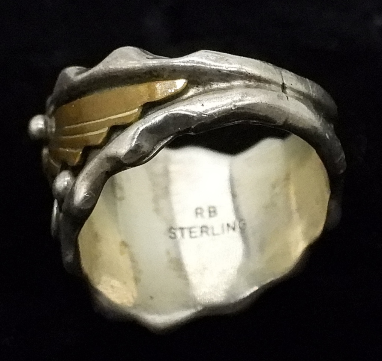 Sterling Silver Ring Lot, 3 Pieces, Gold Accents