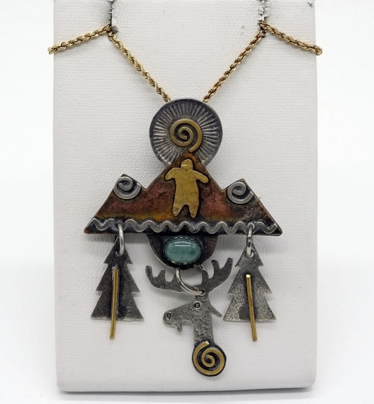 Sterling Modernist Pendant