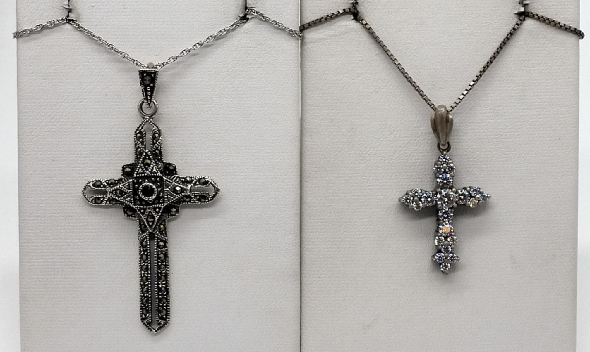 Sterling Cross Pendant Lot, 4 Pieces