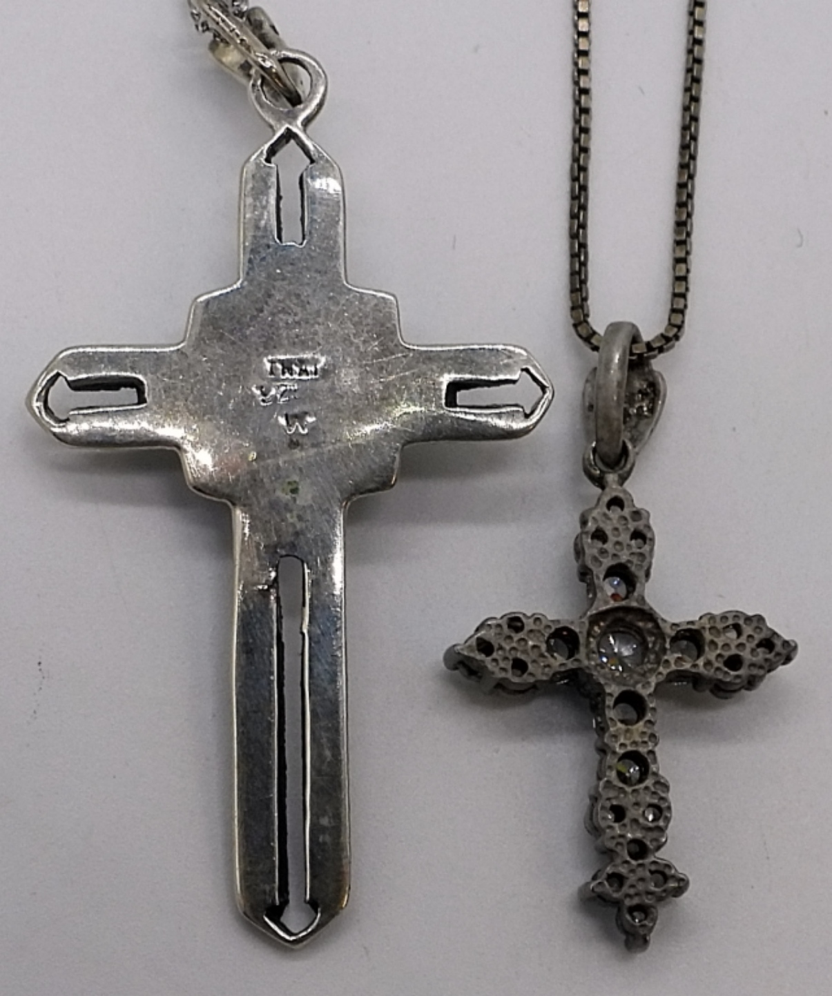 Sterling Cross Pendant Lot, 4 Pieces