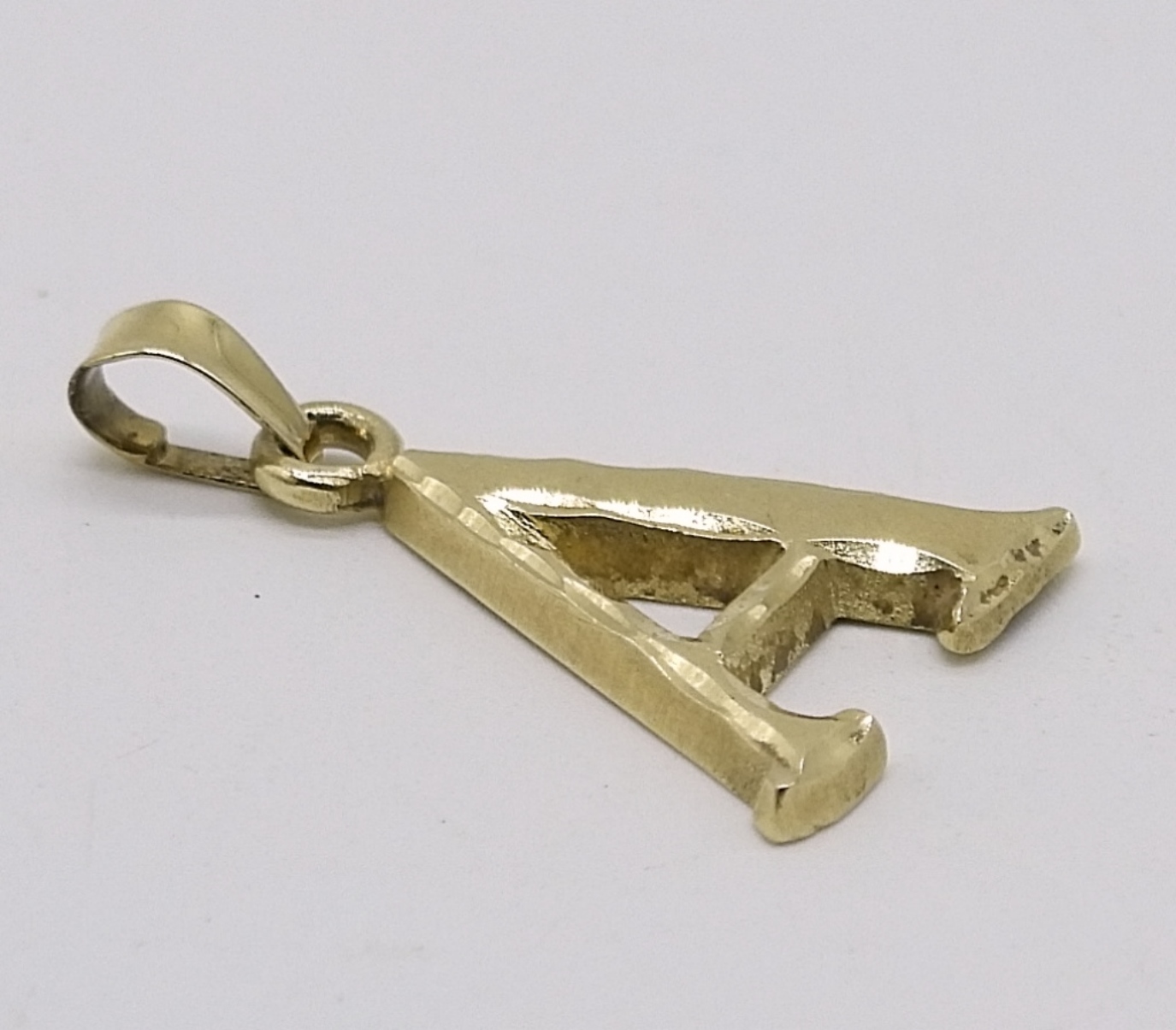 14K Yellow Gold A Pendant