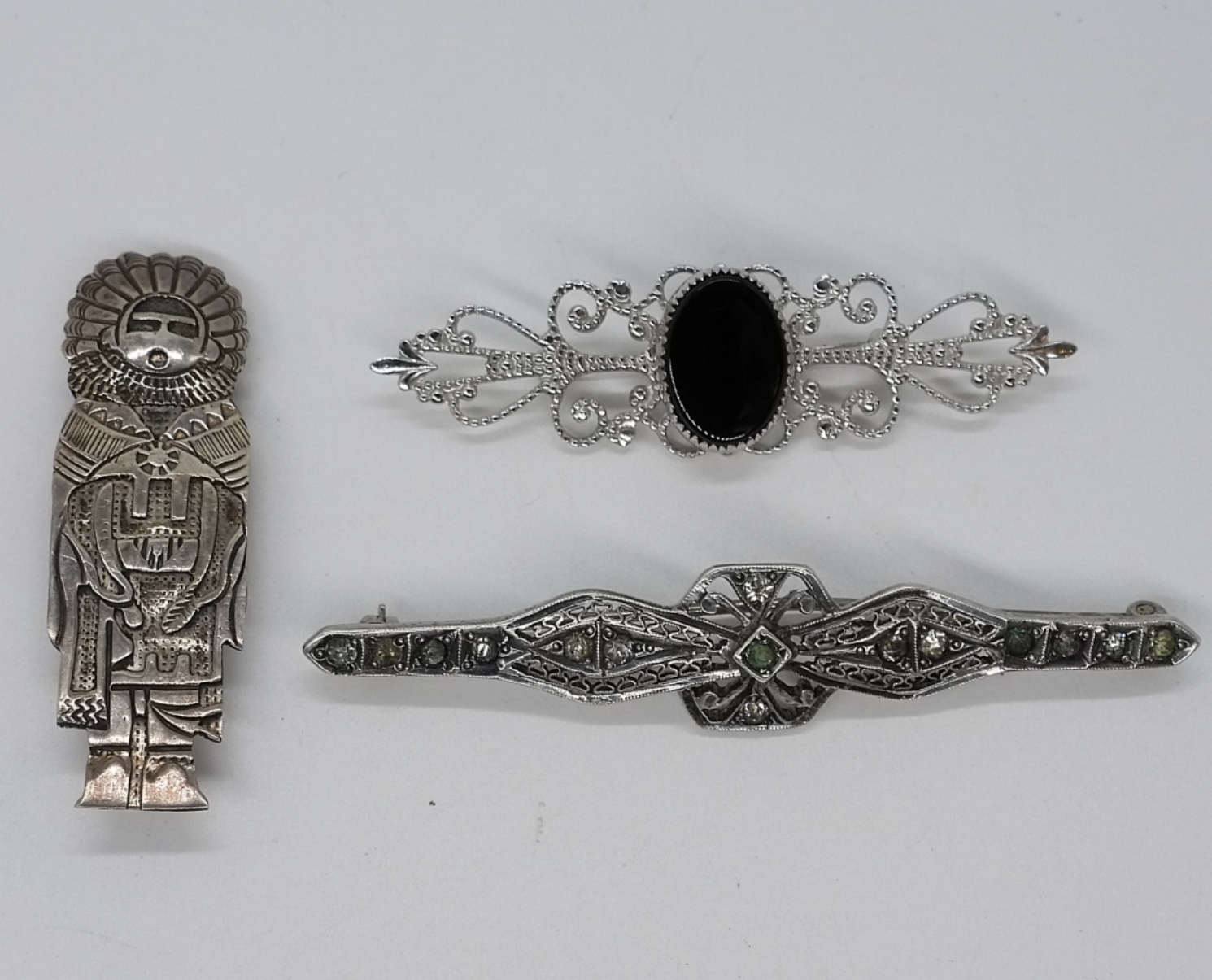 3 Vintage Sterling Brooches