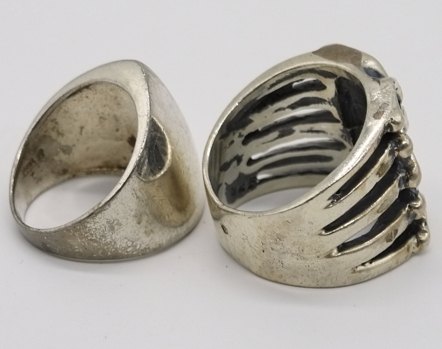 Two Sterling Statement Rings