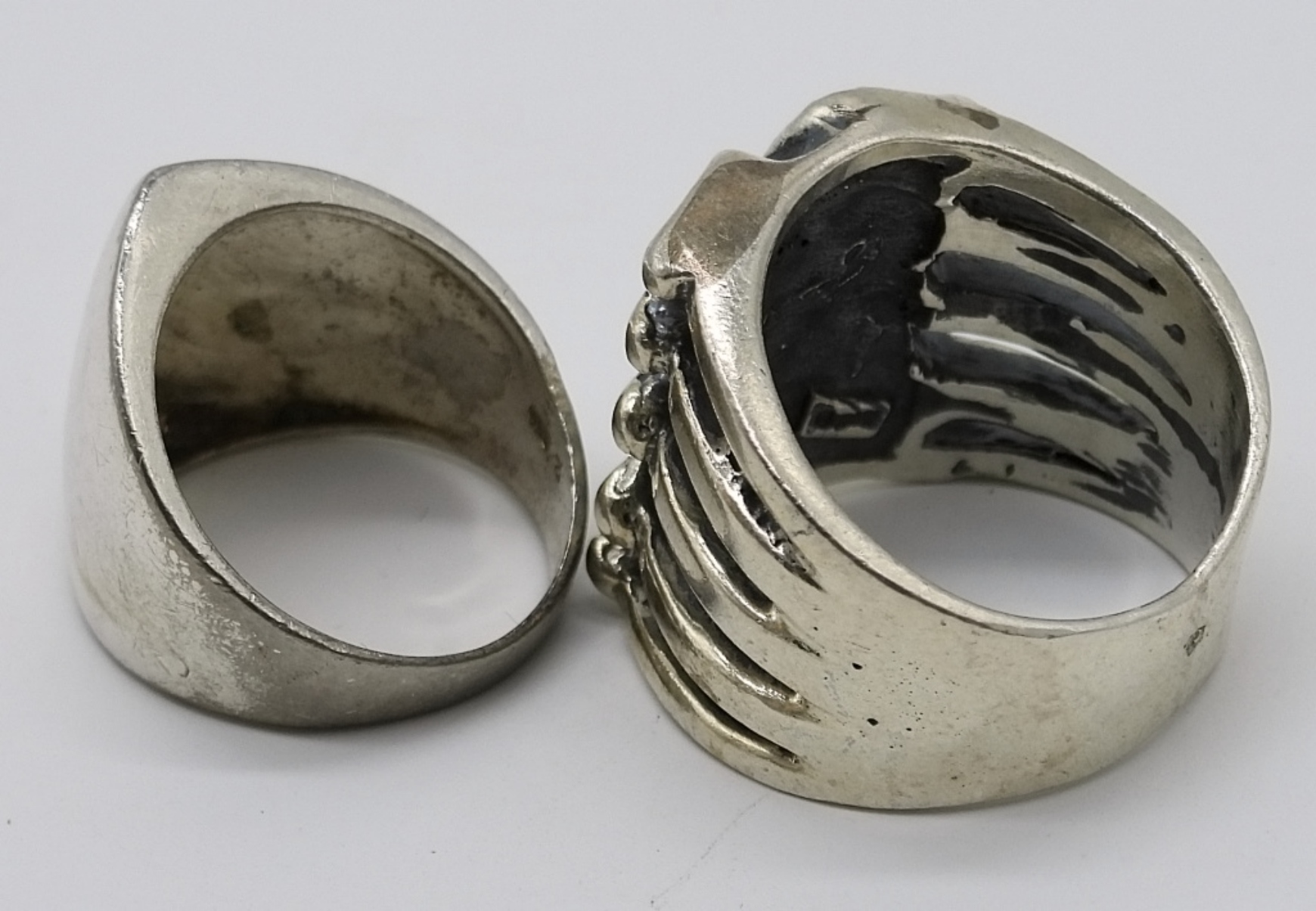 Two Sterling Statement Rings