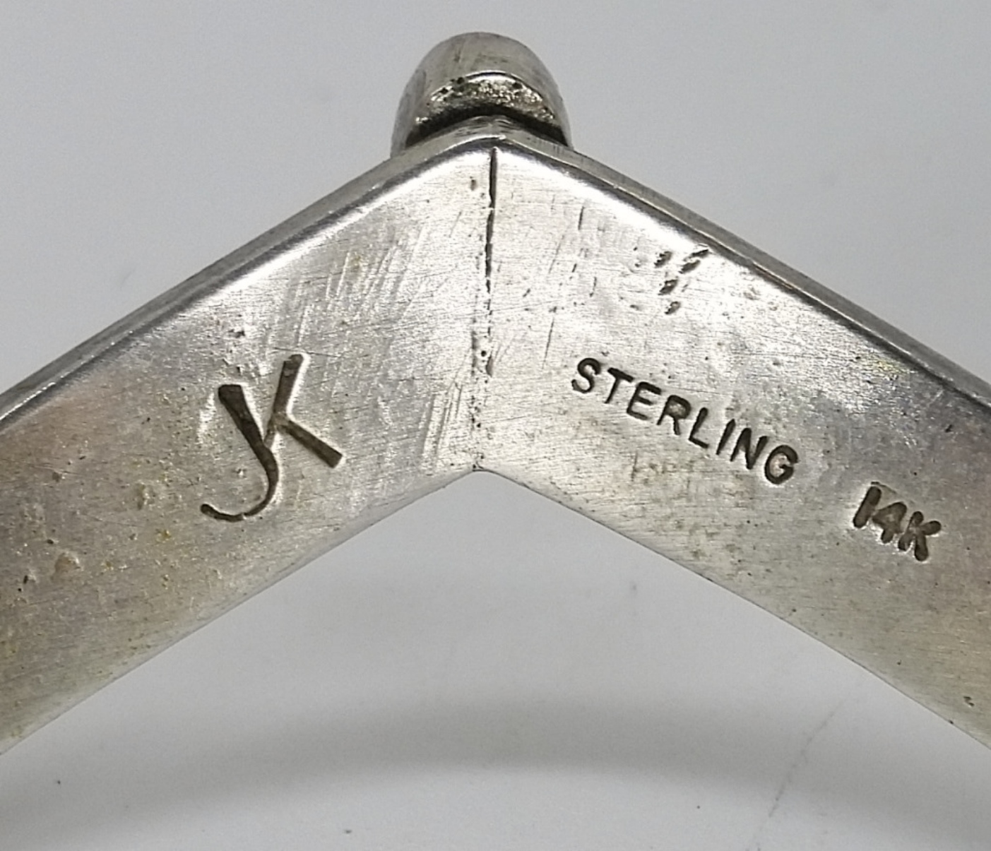 Sterling & 14K Gold Coral Cuff