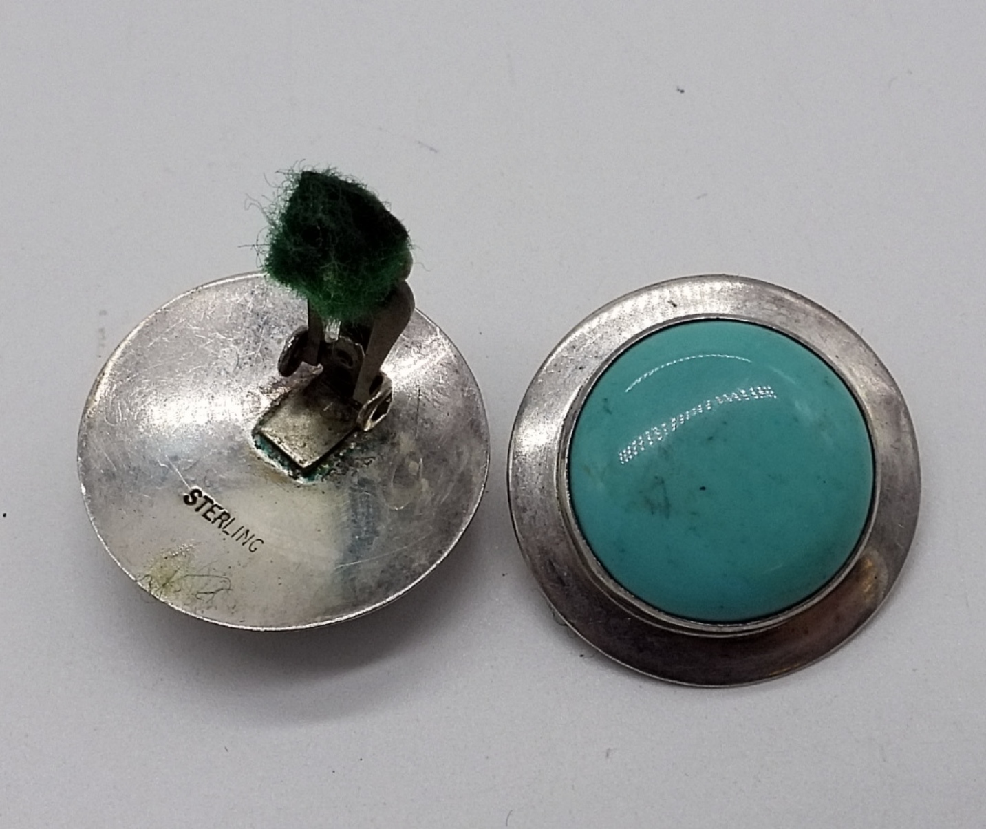 Sterling Lapis Ring & Turquoise Earrings