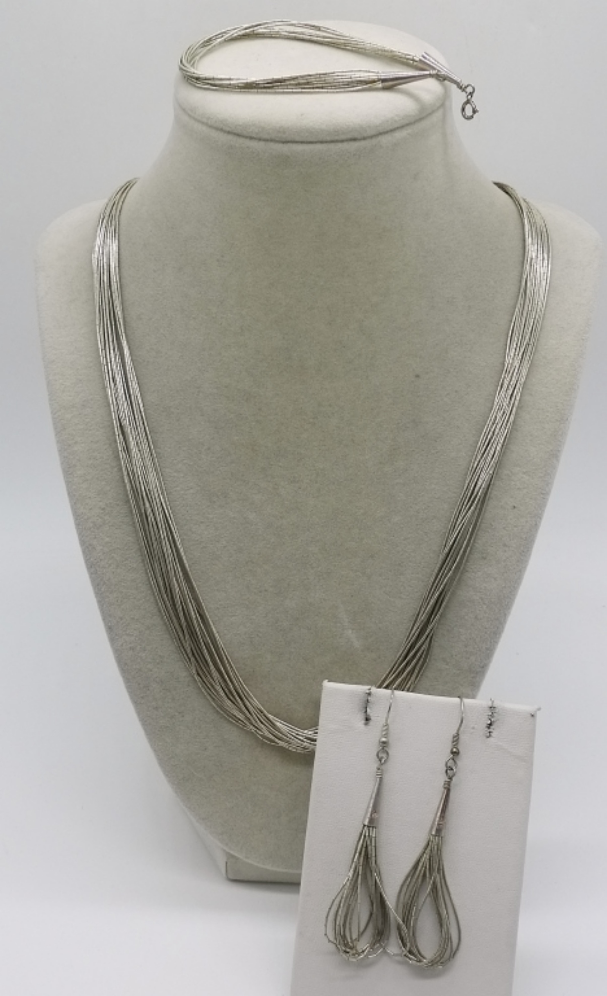 Liquid Sterling Necklace Bracelet Earring Set