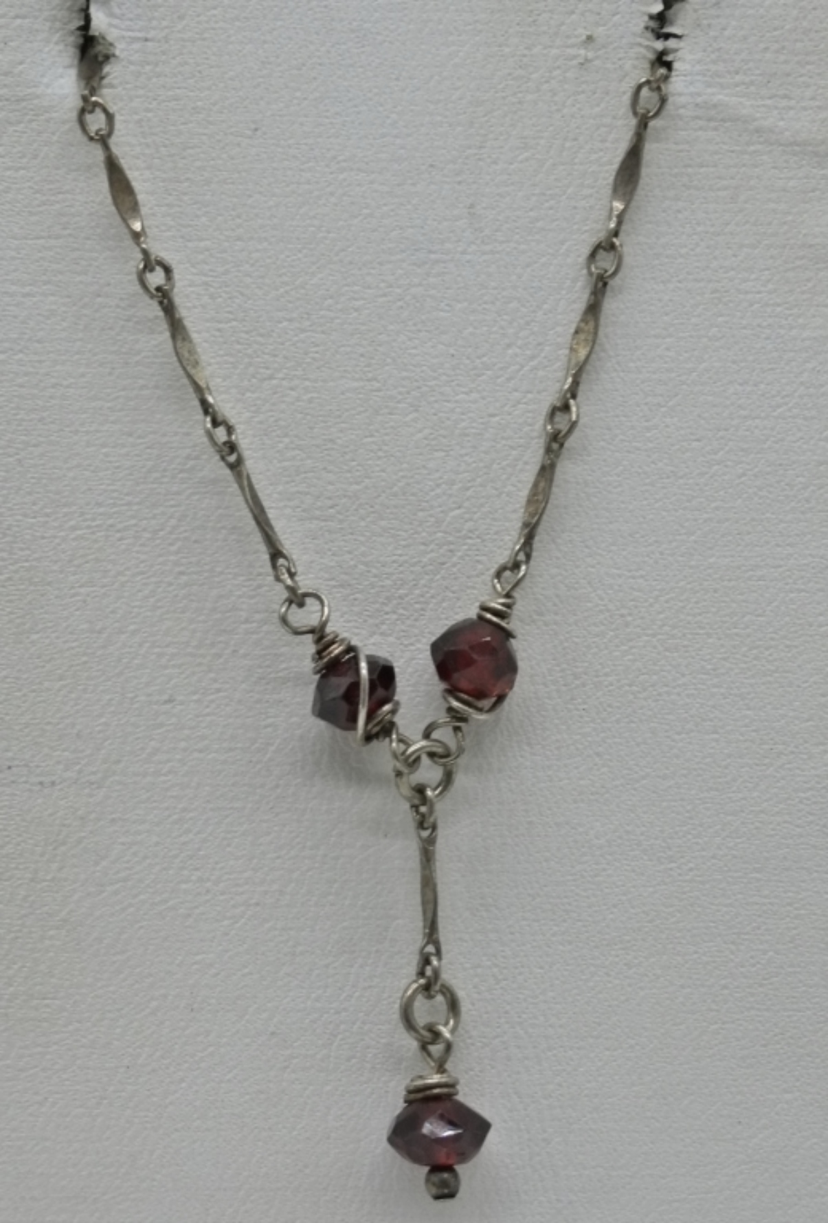 Three Gemstone Sterling Necklaces