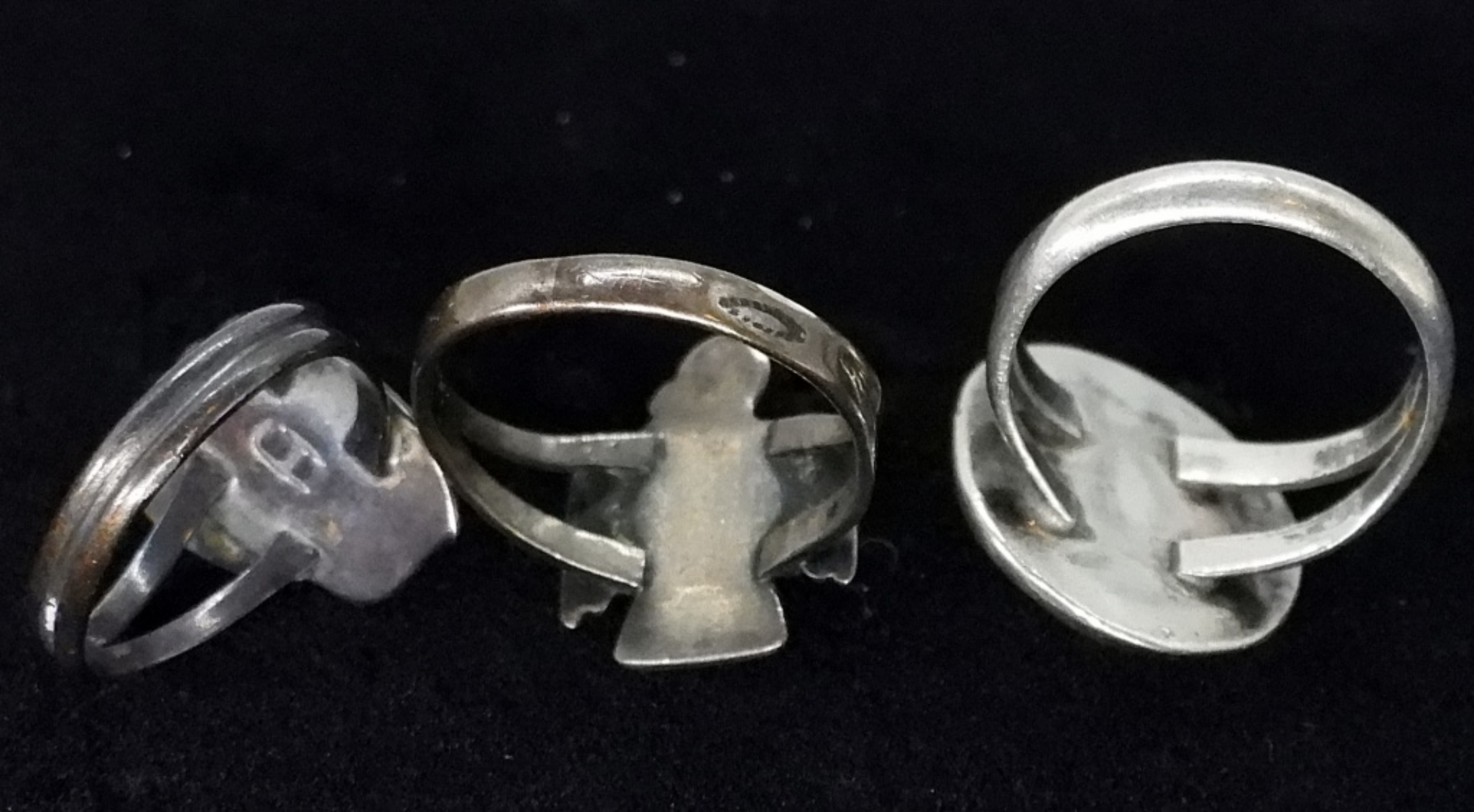 Southwest Sterling Ring Lot, Turquoise & Coral