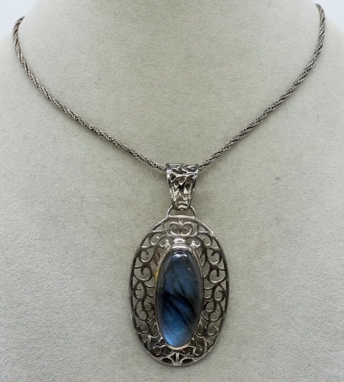 Abalone Pendant Necklace - Sterling