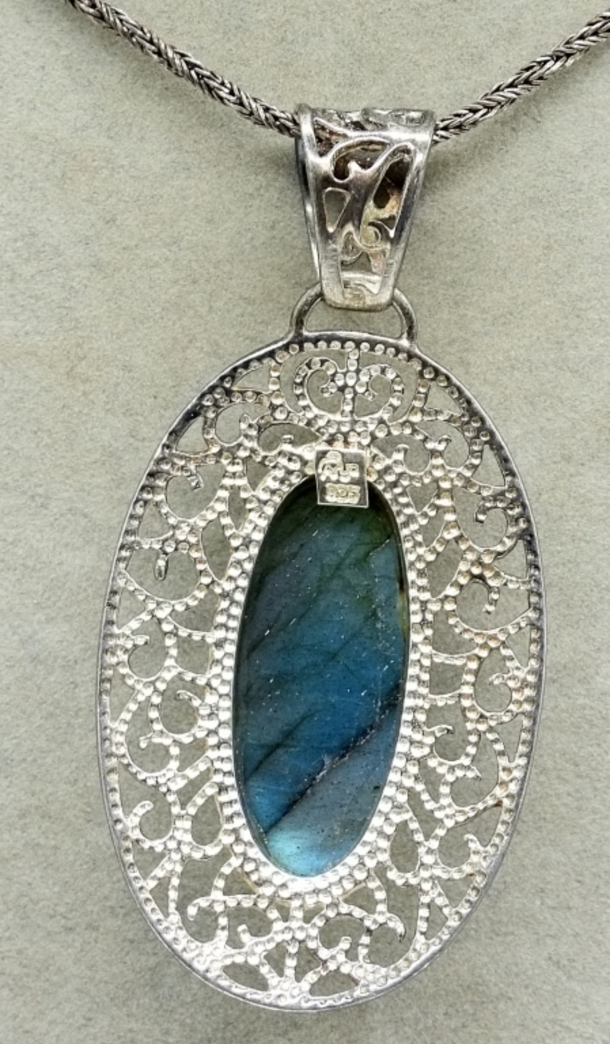 Abalone Pendant Necklace - Sterling